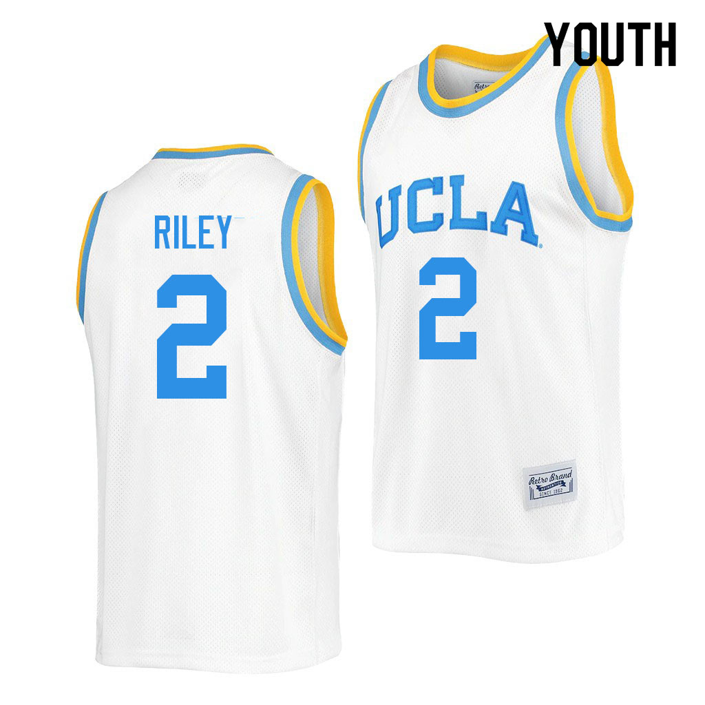 Youth #2 Cody Riley UCLA Bruins College Jerseys Sale-Retro White - Click Image to Close